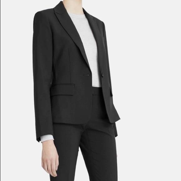 Theory Wool Blend Single Button Blazer - Picture 3 of 12